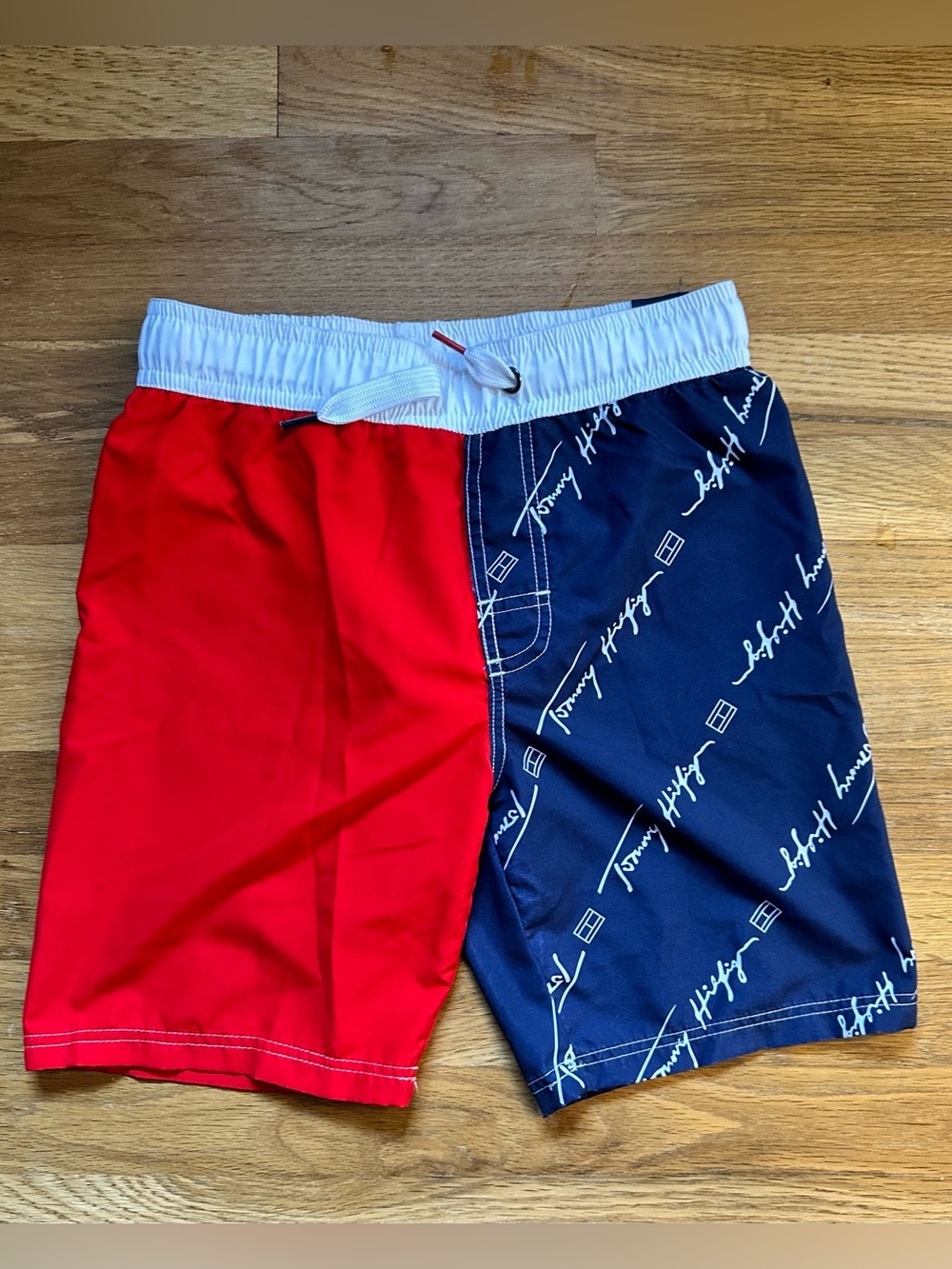 Tommy Hilfiger Print Color Block Swim Trunks Bathing Suit Boyâs size 12